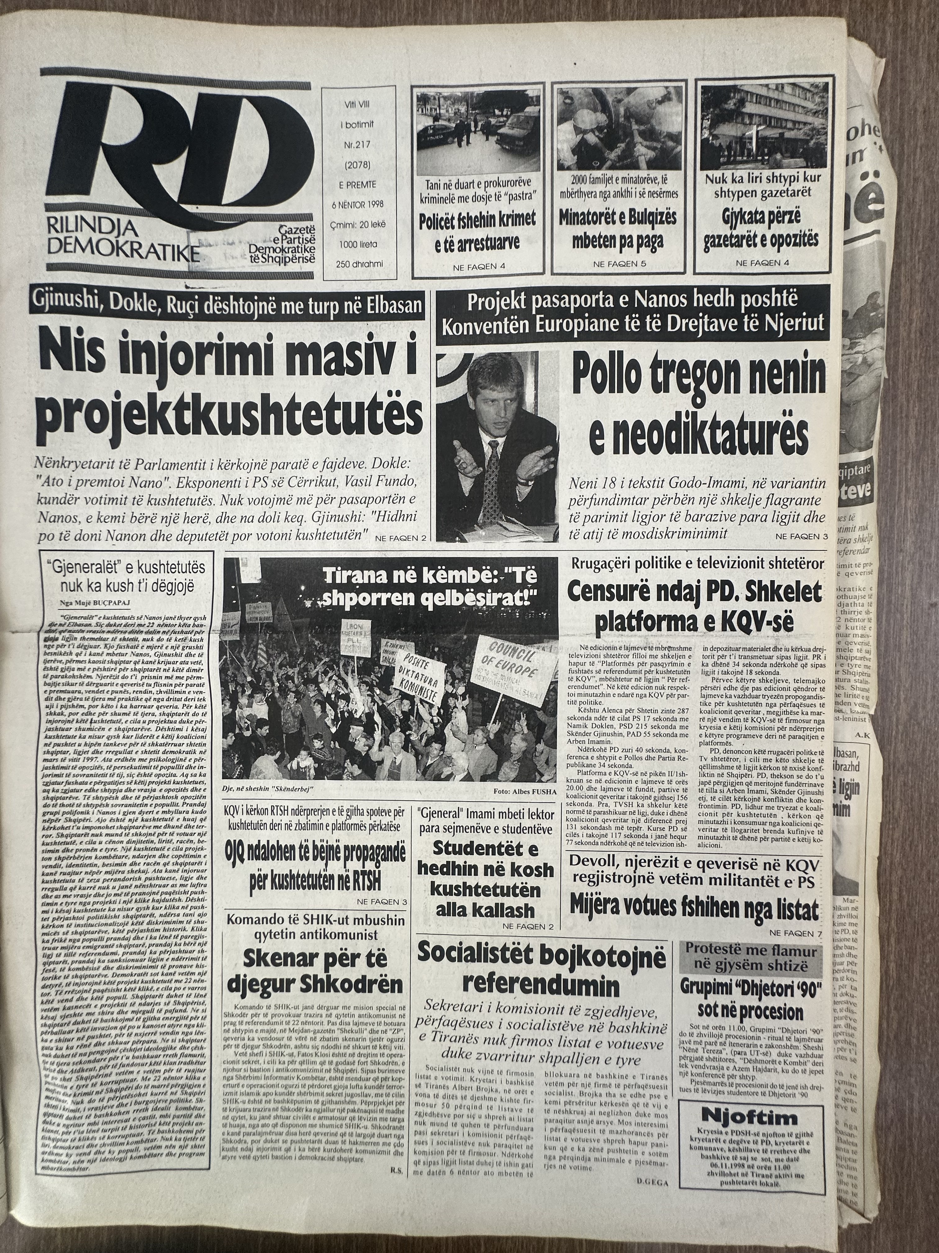 Rilindja Demokratike 1998-11-06